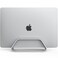 HumanCentric Vertical Laptop Stand Compatible with MacBook Pro and MacBook Air Holder for Personal Computer Desk Stand Aluminium Exchangeable Inserts to Fit Different Device Models Silver