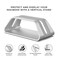 HumanCentric Vertical Laptop Stand Compatible with MacBook Pro and MacBook Air Holder for Personal Computer Desk Stand Aluminium Exchangeable Inserts to Fit Different Device Models Silver
