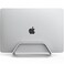 HumanCentric Vertical Laptop Stand Compatible with MacBook Pro and MacBook Air Holder for Personal Computer Desk Stand Aluminium Exchangeable Inserts to Fit Different Device Models Silver