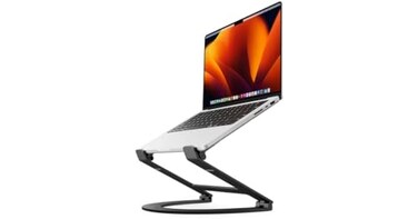 Twelve South Curve Flex Ergonomic Height Angle Adjustable Aluminum LaptopMacBook StandRiser fits 1017 folds flat for portability travel pouch included matte black