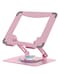 SOUNDANCE 360 Rotating Laptop Stand Ergonomic Computer Riser for Desk Adjustable Height MultiAngle Metal Holder Foldable Portable Notebook Elevating Base for Office Home Pink