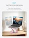 SOUNDANCE 360 Rotating Laptop Stand Ergonomic Computer Riser for Desk Adjustable Height MultiAngle Metal Holder Foldable Portable Notebook Elevating Base for Office Home Pink