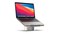 HumanCentric Laptop Riser for Desk in Maple Wood Top and Space Gray Aluminum Base Compatible with MacBook and Other Laptops Up to 16 Inches Ergonomic Computer Holder 25Degree Angle Tilt