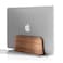 UPERGO Vertical Laptop Stand for Desk Laptop Holder to Dock MacBook MacBook Pro and Other Laptops Black Walnut Wood