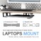 IFCASE Under Desk Laptop Mount with Adhesive Screw in Hard Aluminum Under Desk Shelf Holder for Laptop Mac mini MacBook Keyboard with AntiScratch Silicone Silver