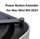 TEYOUYI Stand Holder Auxiliary Power Button Extender for Mac mini M4 2024 Bracket Base for Easy Power OnOff Black