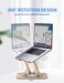 AOEVI Adjustable Laptop Stand with 360 Rotating Base Computer Stand for Laptop Ergonimic Foldable Laptop Riser for Desk Compatible with MacBook ProAir Notebook up to 16 Inches Gold