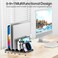 KDD 4Slot Vertical Laptop Stand with Gravity Locking 6in1 Laptop Holder Desktop Stand SpaceSaving Organizer Fits MacBookSurfaceHPDellBookTabletSwitchCell Phone and Keyboard