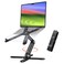OMOTON 360 Rotating Laptop Stand Riser for Desk Ergonomic Foldable Computer Stand Adjustable Height Angles for Collaborative Work Easy Storage Fit MacbooksAll Laptops up to 16 inches Black