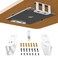 BYMECOST Under Desk Laptop Storage Mount Metal Under Desk Device Holder for Devices Up to 21 Thick MacBook Mini Keyboard Router with AntiScratch Silicone White
