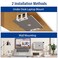 BYMECOST Under Desk Laptop Storage Mount Metal Under Desk Device Holder for Devices Up to 21 Thick MacBook Mini Keyboard Router with AntiScratch Silicone White