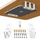 BYMECOST Under Desk Laptop Storage Mount Metal Under Desk Device Holder for Devices Up to 21 Thick MacBook Mini Keyboard Router with AntiScratch Silicone White