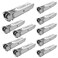 FTTPVIPS 10Pack 125G SFP Module 1000BaseSX Multimode LC Transceiver 850nm MMF 550m Range Compatible with Cisco SFPGES Meraki MASFP1GBSX Ubiquiti UFMM1G Mikrotik TPLink NetgearAruba and more