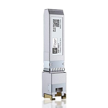H!Fiber.com HFiber 10Gb SFP to RJ45 Module 10GbaseT Ethernet SFP Copper Transceiver Support 10G5G25G125G for Intel E10GSFPT MikroTik Ubiquiti Unifi Netgear QNAP DLink Cat6aCat730m 98ft