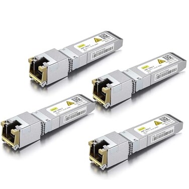 10Gtek CAT6a Copper Transceiver AutoNegotiation SFP Ethernet Module up to 30Meter for Cisco SFP10GTX Netgear Pack of 4