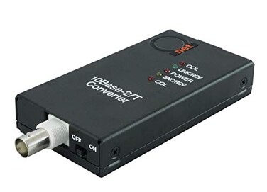 ADnet 10BaseT RJ45 UTP to 10Base2 Thinnet Coax BNC Media Converter Ethernet Adapter 10BaseT2