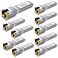FTTPVIPS 10PCS 10GBASET SFP RJ45 Copper Transceiver Module MultiRate 125G25G5G10G up to 30m Compatible with TPLink Cisco SFP10GTS Ubiquiti UFRJ4510G Netgear Broadcom Mikrotik and More
