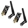 Diitao 2PCS NRF24L01PALNA RF Wireless Transceiver Module with SMA Antenna 24 GHz 1100m with 33V Regulator onBoard 8 Pin Socket Breakout Adapters for Arduino