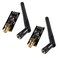 Diitao 2PCS NRF24L01PALNA RF Wireless Transceiver Module with SMA Antenna 24 GHz 1100m with 33V Regulator onBoard 8 Pin Socket Breakout Adapters for Arduino