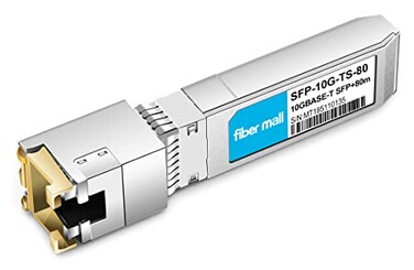 fiber mall 10G SFP to RJ45 80m for Cisco SFP10GT80 Compatible 10GBASET SFP Copper RJ45 80m Transceiver Module
