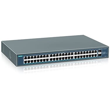 YuanLey 48 Port Gigabit PoE Switch Unmanaged with 2 1000Mbps SFP Uplink 50 Port 8023afat 800W High Power PoE Network Switch Metal Rackmount Power Over Ethernet Switch