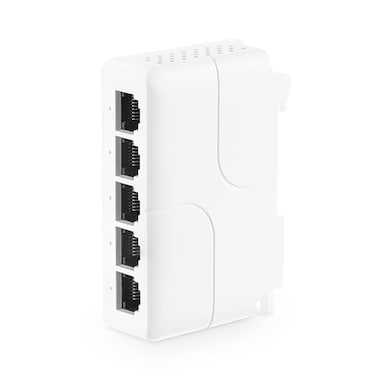 MokerLink 5 Port PoE Extender IEEE 8023 afatbt 90W PoE Repeater 10100Mbps 1 PoE in 4 PoE Out Wall Din Rail Mount POE Passthrough Switch