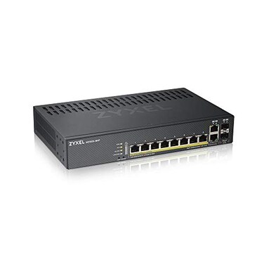 Zyxel 8Port PoE Gigabit Switch SmartManaged 8X PoE 130W 2X SFP Optional Nebula Cloud Rackmount Ethernet Network Splitter Hub GS19208HP