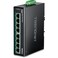 TRENDnet 8Port Industrial Gigabit PoE DINRail Switch 24 56V TIPG80B 8 x Gigabit PoE PortsBlack Lifetime Protection