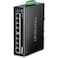 TRENDnet 8Port Industrial Gigabit PoE DINRail Switch TIPG80 200W PoE Power Budget 16Gbps Switching Capacity NDAA TAA Compliant Ethernet Splitter Lifetime Protection