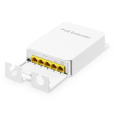 Binardat Outdoor Gigabit PoE Passthrough Switch 1 POE in 4 POE Out Extender IEEE8023afatbt Powered 90W 101001000Mbps Ethernet Wall Mount Waterproof Plug and Play
