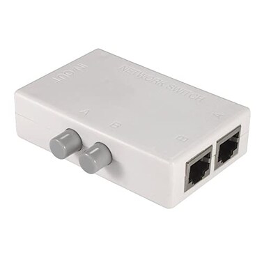 LEAGY 2 Ports Network Switch Splitter Selector Hub 2in 1Out or 1in 2Out 100M