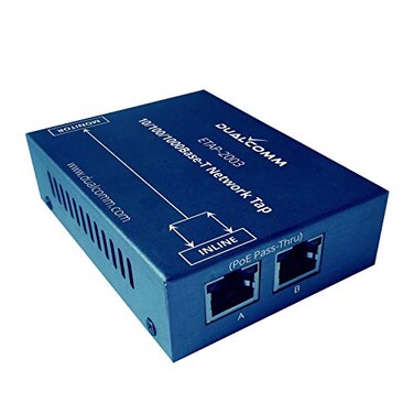 Dualcomm101001000BaseT Gigabit Ethernet Network TAP ETAP2003