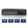 AUMOX PRO 8 Port PoE Switch Gigabit 120W Gigabit Unmanaged Ethernet Switch Plug Play 8023afat Compliant Metal Housing 8Port Network Switch for HomeOffice Energy Efficient Silent Operation