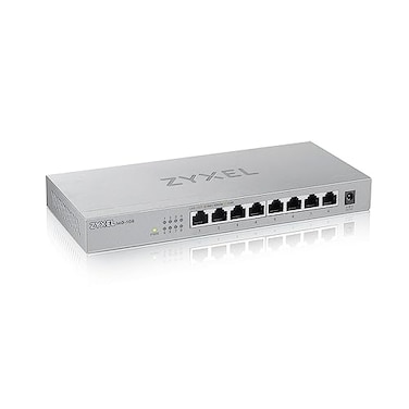 Zyxel 8Port 25G MultiGigabit Unmanaged Switch for Home Entertainment or SOHO Network MG108