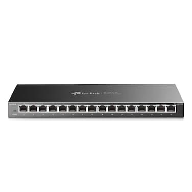 TP-Link TPLink 16 Port Gigabit Switch Easy Smart Managed Plug Play Limited Lifetime Protection DesktopWallMount Sturdy Metal w Shielded Ports Support QoS Vlan IGMP and LAG TLSG116E