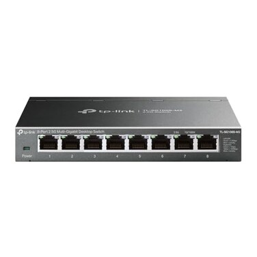 TP-Link TPLink TLSG108SM2 8Port MultiGigabit 25G Ethernet Switch Unmanaged Network Switch Ethernet Splitter Plug Play DesktopWall Mount Silent Operation