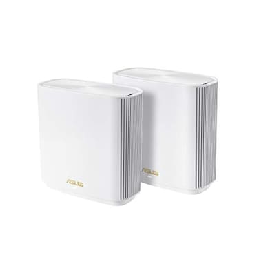 ASUS ZenWiFi AX6600 TriBand Mesh WiFi 6 System XT8 2PK Whole Home Coverage up to 5500 sqft 6 Rooms AiMesh Included Lifetime Internet Security Easy Setup 3 SSID Parental Control White