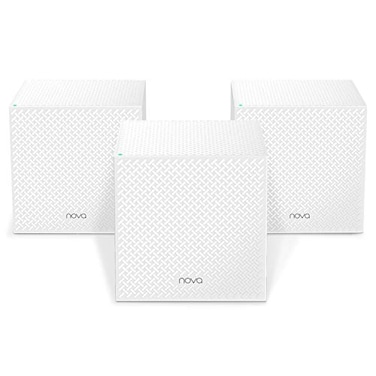 Tenda Nova Mesh WiFi System MW12 Covers up to 6000 sqft TriBand AC2100 Whole Home WiFi Mesh System Gigabit Mesh Router for 100 Devices DualBand Mesh Network 3 Gigabit Ports 3Pack