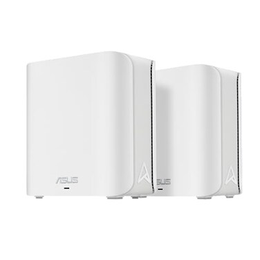 ASUS ZenWiFi BD4 2Pack DualBand WiFi 7 Mesh 3600 Mbps 4900 sqft Dual 25G Ports Security and Parental Controls Included Smart Home Master SSIDs