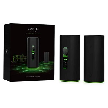 AmpliFi Alien WiFi 6 WiFi System Seamless Whole Home Wireless Internet Coverage WiFi Router with Touchscreen Display 4 Gigabit Ethernet Ports Ethernet Cable and MeshPoint