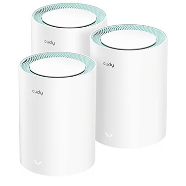 Cudy M1300 3Pack AC1200 Gigabit Whole Mesh WiFi System Dual Band WiFi Extender High Gain Antennas VPN Cloudflare Connect Up to 150 Devices