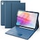 CHESONA for iPad 10th Generation Case with Keyboard 7 Color Backlight MultiTouch Trackpad Flip Stand Case with Pencil Holder 2 Wireless Channels for iPad A16 11th10th Gen 20252022 Steel Blue