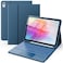 CHESONA for iPad 10th Generation Case with Keyboard 7 Color Backlight MultiTouch Trackpad Flip Stand Case with Pencil Holder 2 Wireless Channels for iPad A16 11th10th Gen 20252022 Steel Blue