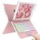 COO Touch Keyboard Case for iPad 102 9th 8th 7th Generation MultiTouch 10 Color Backlit Keys 360 Rotatable Pencil Holder for iPad Air 3rd Gen 105 2019 iPad Pro 105 2017 Rose Gold