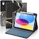 FUWANG for iPad A16 11th 10th Generation Case with Keyboard Detachable Backlit Marble Folio Keyboard with Pencil Holder for iPad A16 11th Gen 11inch 2025 10th Generation 109 Inch 2022Black