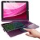 Baisla iPad 9th Generation Case with Keyboard 102 2021 360 Rotatable with Trackpad Rainbow Backlit iPad Keyboard case for 9th8th7th iPad Air 3 iPad Pro 105 Raspberry