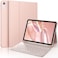 CHESONA Keyboard Case for iPad A16 11th10th Generation 20252022 Detachable Wireless Keyboard Stand Folio Keyboard Cover with Pencil Holder Thin Light Pale Pink