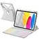 Kidopire Compatible with iPad 11th 10th Generation Case with Keyboard Detachable Wireless Keyboard Case for iPad A16 11inch 2025 109inch 2022 7 Colors Backlit 360 Rotatable Cover LightGray