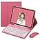 YEEHi Keyboard Case Mouse for iPad mini A17 ProiPad mini 6th Generation Color Cute Round Key Wireless Bluetooth Detachable Keyboard Cover with Pencil Holder Dark Pink