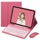 YEEHi Keyboard Case Mouse for iPad mini A17 ProiPad mini 6th Generation Color Cute Round Key Wireless Bluetooth Detachable Keyboard Cover with Pencil Holder Dark Pink